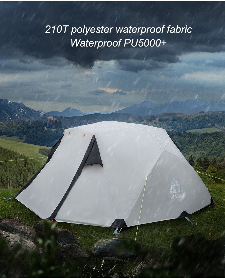 Cheap Goat Tents Hewolf Rain proof Tow Person Double Decked Outdoor Camping Tent 7075 Aluminum Alloy Tent Pole Tent Portable Winter   